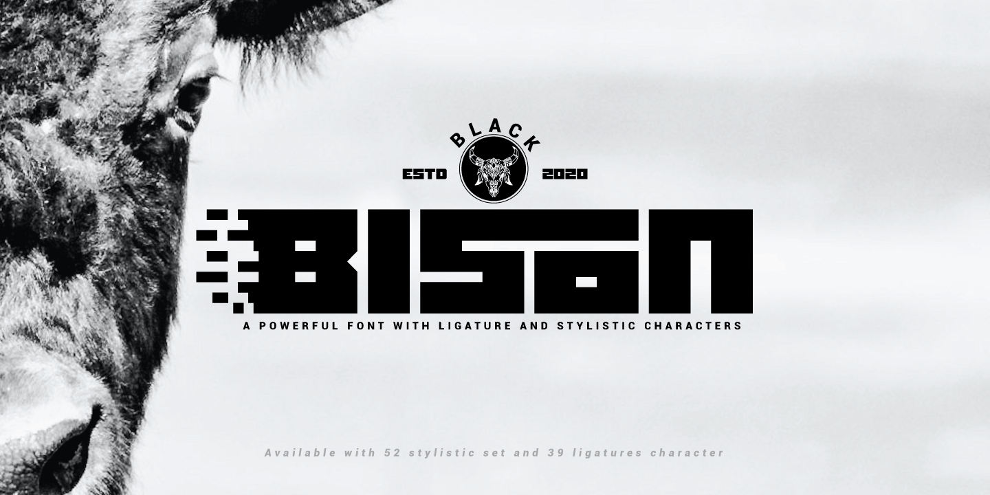 Пример шрифта Black Bison